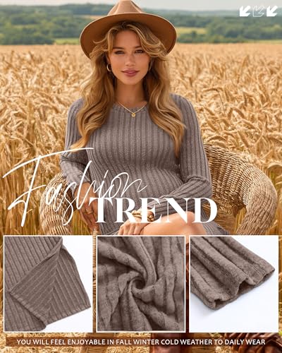 3 Pack Maternity Shirts Pregnancy Sweaters Tunic Tops - color: Apricot, Coffee, Brown, size: X-Large