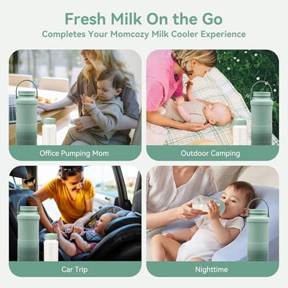 10oz Breastmilk Storage Bottle, Compatible with Momcozy Milk Cooler 22oz & Spectra Pumps, BPA-Free Wide-Neck Collection Bottles for Pumping & Fridge, Breastfeeding Essentials, 4PCS - size: 10oz-4pcs