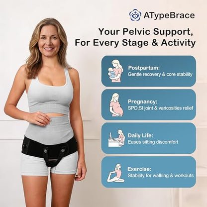 Pelvic Support Belt for Pregnancy & Postpartum | Prolapse Support for Women | with Gel Pack for SPD & Vulvar Varicosities Relief - size: XX-Large