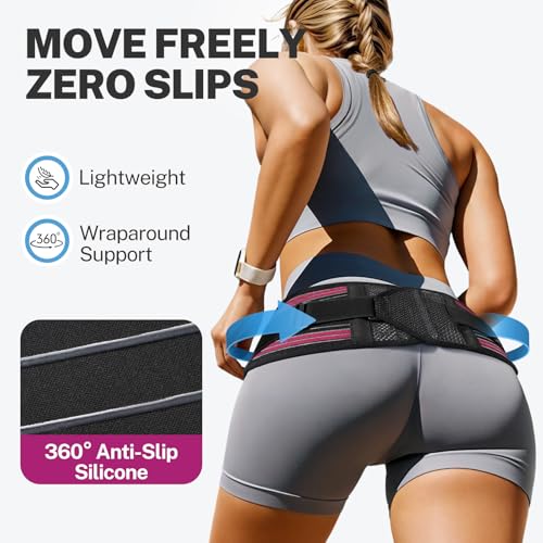 SI Joint Hip Brace with X-Shape for Pelvic Stability, XXL - color: Rose, size: XXL