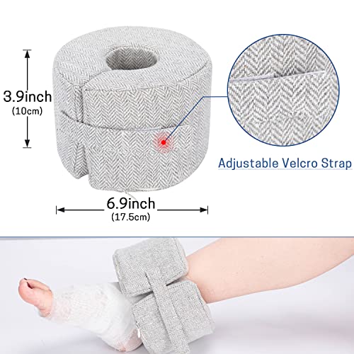 Foot Elevation Pillow Ankle Heel Protector Wedge Foot Support Cushion - color: Medium Beige