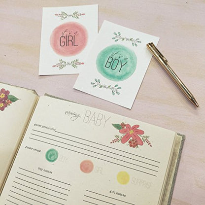 Pregnancy Journal, Diary and Planner for Expecting Mothers. Floral Wreath. Beautiful and Unique Gift for Moms