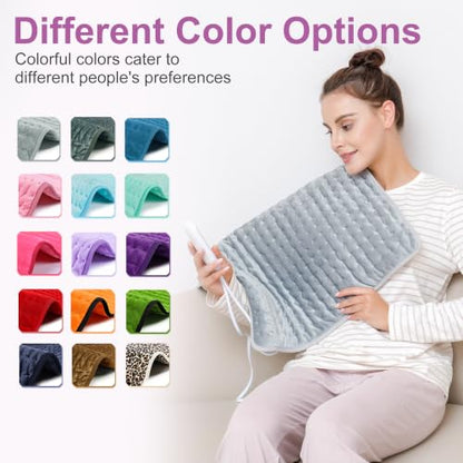 Heating Pad,Electric Heating Pads,Heating Pad for Back,Gray,24x20 Inch - color: Silvergray, size: 24x20 Inch