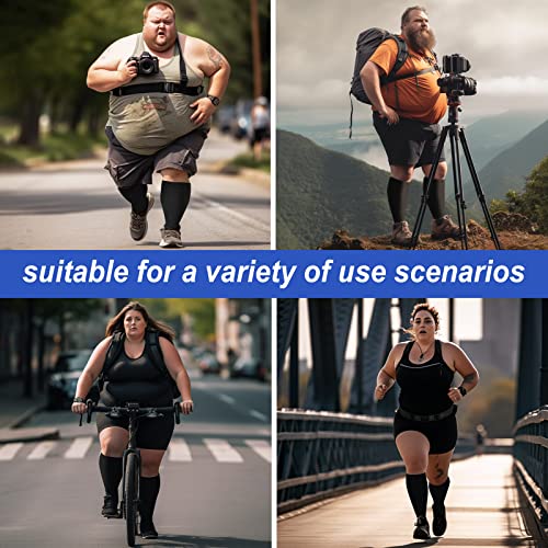 Plus Size Compression Socks: Wide Calf for Women Men 20-30 mmHg - color: Black, size: 6X-Large