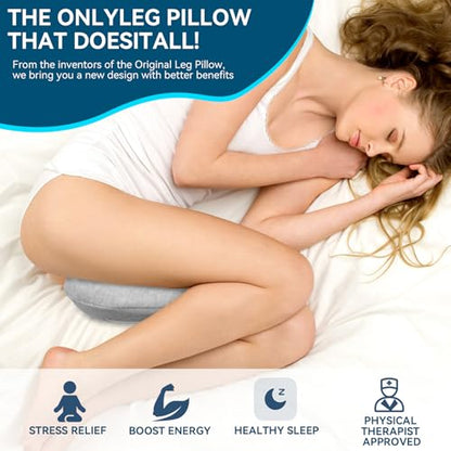 Knee Pillow for Side Sleepers Hip Pain, Leg Pillow for Side Sleeping - size: Gray 1 Pack