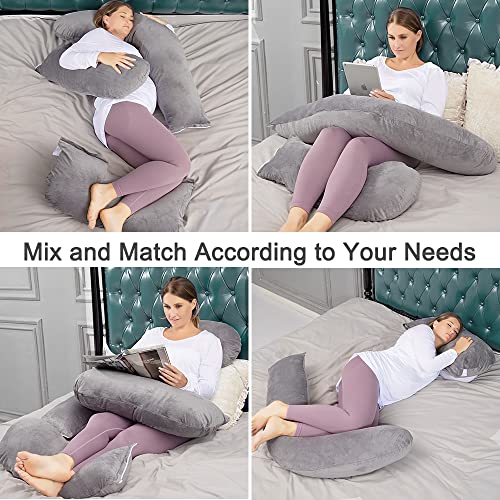 60 Inch Pregnancy Pillows for Sleeping (Gray) - color: Gray