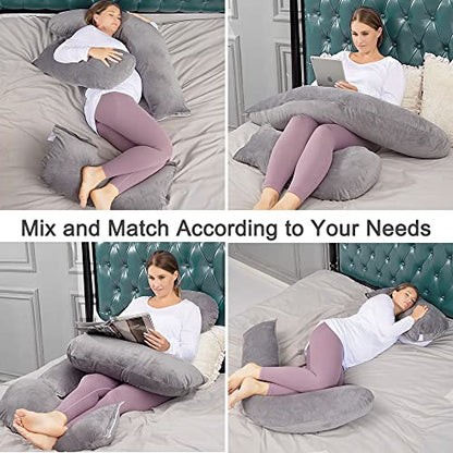 60 Inch Pregnancy Pillows for Sleeping (Gray) - color: Gray