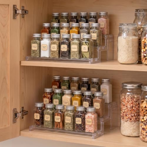 Lifewit 12″ Spice Rack, Perfume Cologne Stand, Tool-Free Assembly, 2 Pcs - color: Clear, size: 12″3-Tier,2 pc