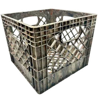 Milk Crate, Stackable Plastic Storage with Handles, 16 Qt, Camo, 2 Pack - color: Camo, size: 2-Pack