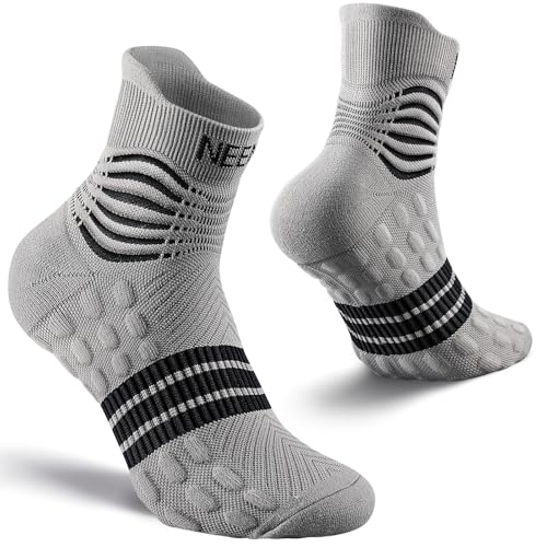 NEENCA Professional Compression Socks for Women Men Circulation, 20-30 mmHg - color: Gray Black, size: Small