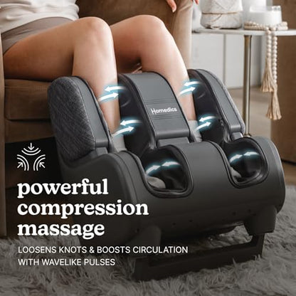 Homedics Deluxe Foot Massager Calf Massager, Rolling & Compression Massage
