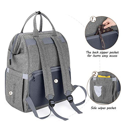 CURMIO Breast Pump Backpack Compatible for Spectra S1, S2, Medela, Gray - color: Gray