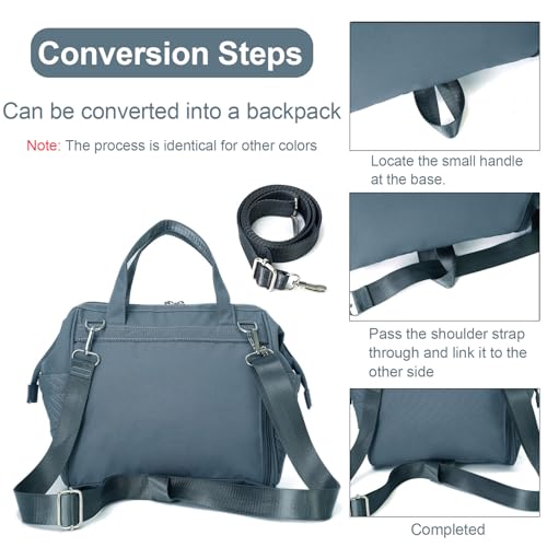 FHELAD HELAD Small Diaper Bag Backpack, 4 in 1 Mini Baby Bag for Short Trip - color: Dark Gray