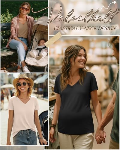 4 Pack Women's Nursing Maternity Shirts - color: Black, Brown, Khaki, Cream, size: XX-Large