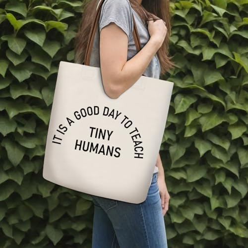 Canvas Tote Bag For Women - color: It's a Good Day to Teach Tiny Humans