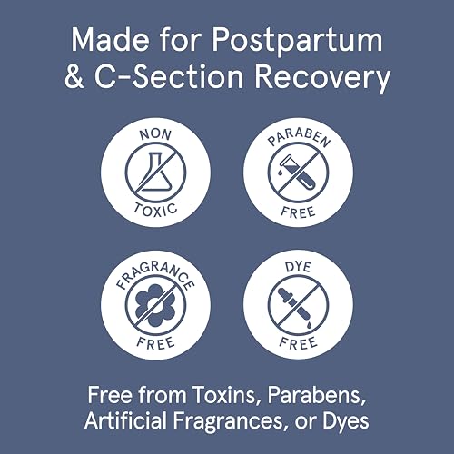 LOLA Organic Cotton Postpartum Pads, 32 Count, Unscented