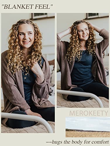 MEROKEETY Cardigan Sweaters for Women Oversized Long Cardigans Fall Outfits - color: Black, size: Small