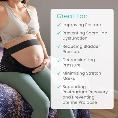 Vive Pregnancy Belly Support Band for Women - Maternity Belt - Cozy Brace - size: Medium