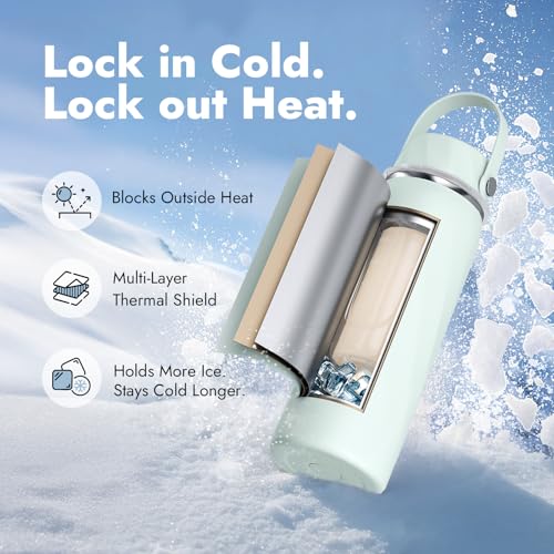 HEYTRIP 20oz Portable Breastmilk Cooler Bottle for Outdoor, Green - color: Green