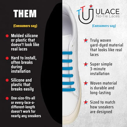 U-Lace Kiddos No-Tie Shoelaces - Elastic Shoe Laces for Sneakers - 14 Laces - color: Bright Green