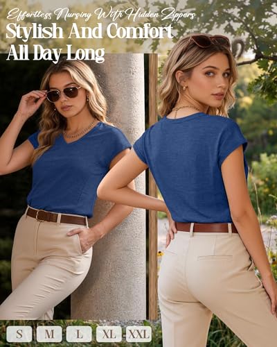 Women's Nursing Shirts - color: Dark Navy, size: Medium