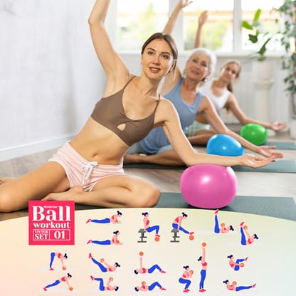 Aoriher 10 Pcs Small Pilates Ball Bulk 9 Inch Mini Yoga Ball - color: Multicolor
