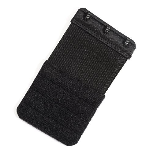 Women's Bra Extender 3 Hook / 2 Hook Bra Extension Strap Soft and Comfortable - color: Black, 3/4 Inch Spacing