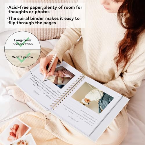 1DOT2 Timeless First 5 Years Keepsake Baby Memory Book for Boy or Girl - color: Beige