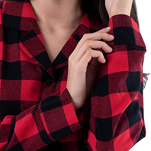 Fruit of the Loom Women's Flannel Sleep Shirt - color: Buffalo Check, size: X-Large