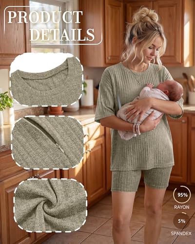 Women's Nursing 2 Piece Outfit Set - color: Khaki, size: XX-Large