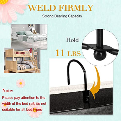 Bedside Caddy Bedside Storage Bag for Headboards/Bunk Bed - color: 2PC Black