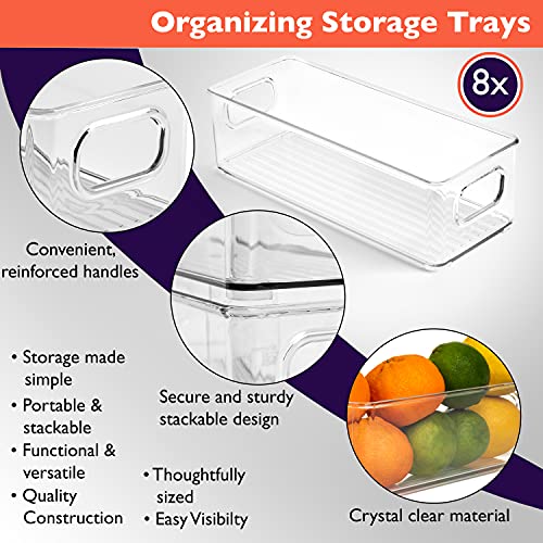 ClearSpace Plastic Pantry Organization and Food Storage Bin, 8 Pack - size: 8 Pack