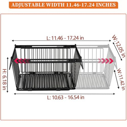 Large Freezer Organizer Bins for 10 to 20 Cu.Ft,Leak-Proof Bottom,6 Pack - color: Black-6Pack