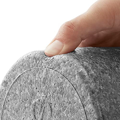 Philosophy Gym 12" High-Density Foam Roller for Exercise, Massage, Muscle Recovery - Round, Gray - color: Gray, size: 12 Inch