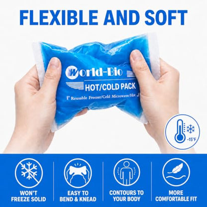 Soft Gel Cold Packs for Injuries, 4 Pack, Reusable Small Ice Packs - color: 5.5" X 5.1" - 4 Ice Packs