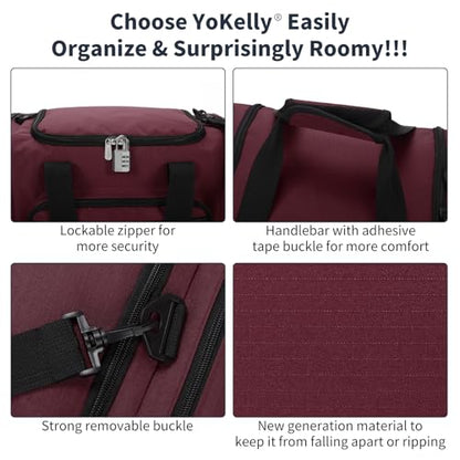 17 inch Small Duffle Bag, Burgundy - color: Burgundy, size: 17 inch