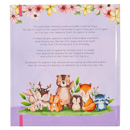With Love My First Year A Memory Book for Baby Girls Purple Keepsake Photo Book