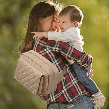 G4Free Small Diaper Bag, Mini Sling Diaper Bag with Portable Changing Pad - color: Khaki