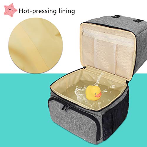 LUXJA Multi-Wear Breast Pump Storage Bag, Gray