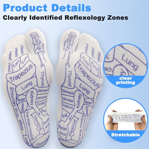 Reflexology Socks Set with Tools foot massaging socks for Women and Men - size: Women