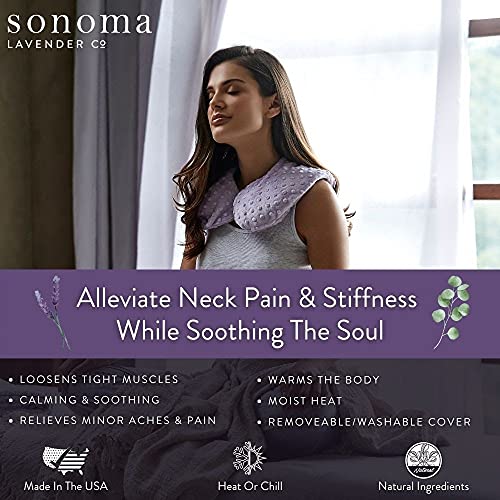 Sonoma Lavender Luxury Lavender Neck Pillow, Angora Platinum - color: Angora Platinum