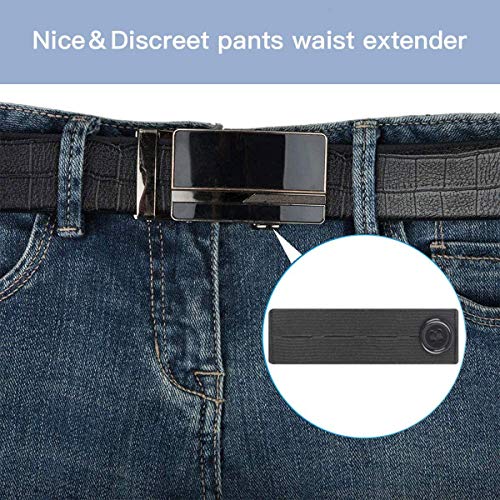 4 Pack Premium Elastic Waist Extenders - Adjustable Button Extender for Maternity & Casual Pants