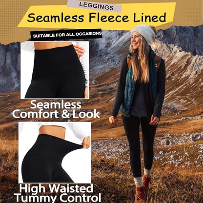 Hi Clasmix Seamless Fleece Lined Leggings Women - color: Wine Red, size: Small-Medium