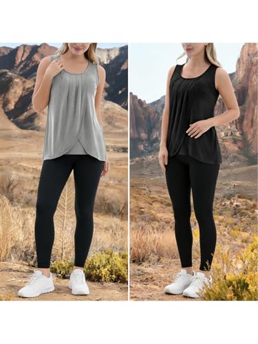 PARNIXS Summer Women's Maternity Nursing Tank Top Sleeveless Comfy Breastfeeding Clothes - color: Khaki / Black / Light Grey, size: Medium