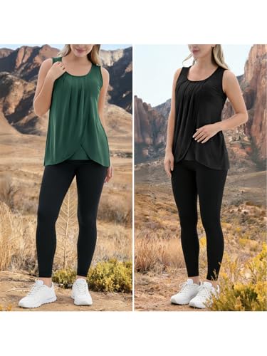 PARNIXS Summer Women's Maternity Nursing Tank Top Sleeveless Comfy Breastfeeding Clothes - color: Black/Green/Brown, size: Small
