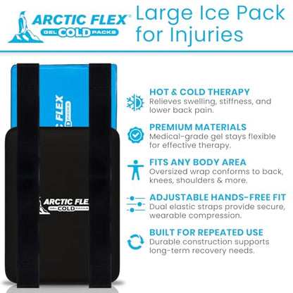 Arctic Flex XL Large Ice Packs for Injury Reusable (17" x 12") Durable Gel