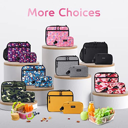 Cerbonny Small Cooler Bag,Freezable Lunch Bag,Built-In Ice Pack,L Size - color: Black