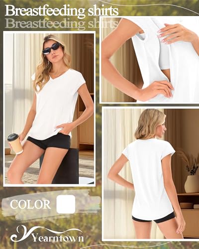 Women's Nursing Shirts - color: White, size: XX-Large