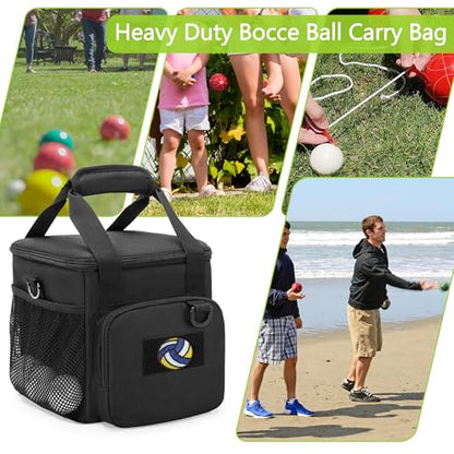 DSLEAF Bocce Ball Carry Bag for 8 Balls, Bocce Ball Storage Bag, Bag Only