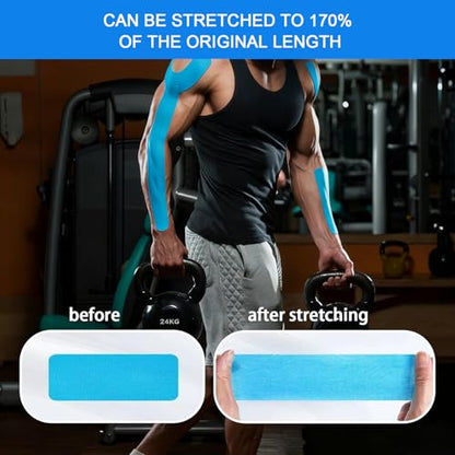 Kinesiology Tape 5 Rolls Mix 1.5inx16.4ft Athletic Tape for Sport - color: Colorful